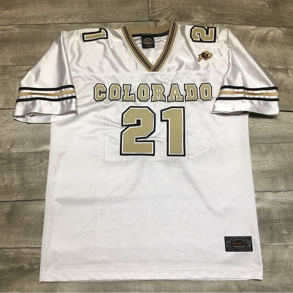 Vintage Colorado Buffalos Sanders NCAA Football Stitched Jersey Uniform Sz Large